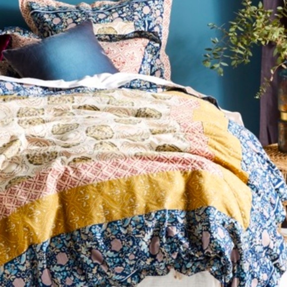 Anthropology Meguro Boho Cotton Slub dorm Twin Duvet cover sold out @ $370 - Picture 15 of 15